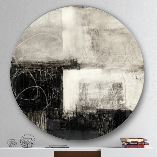 Designart - A Geometric Day II - Geometric Metal Circle Wall Art